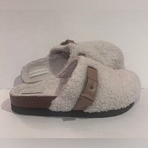 Cream Sherpa Mule Clogs